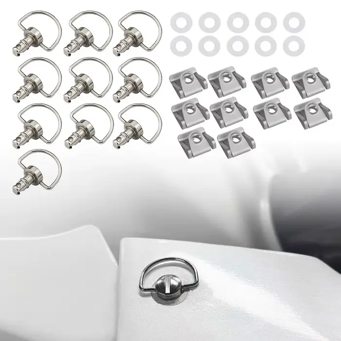 Fixation rapide pour carénage de moto, 14mm, 1/4 D-ring, universelle, pour Honda, Yamaha, Suzuki, Ka