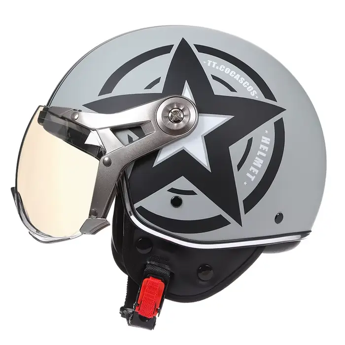 3/4 casque de Moto à visage ouvert homme femmes Cascos Para Moto Motocross rabattable modulaire prot