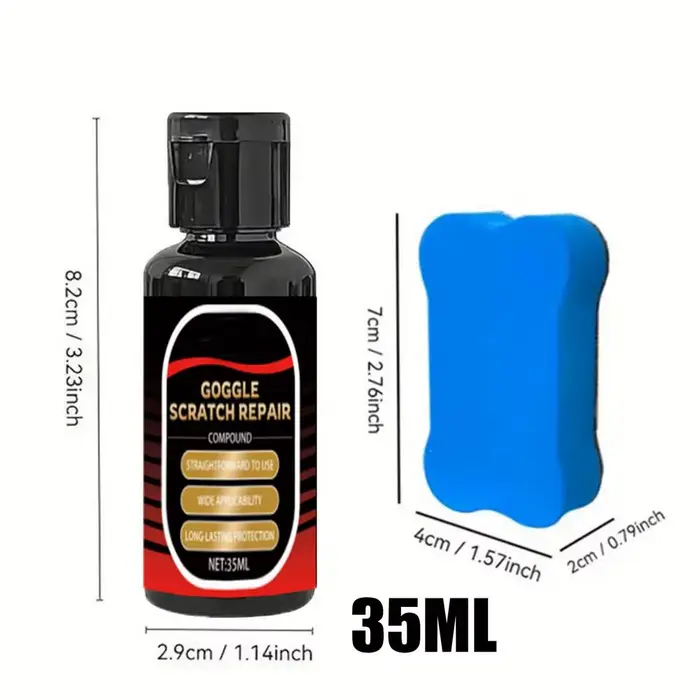 Liquide réparateur anti-rayures pour visière de casque de moto 35 ml, restaurateur de lunettes, liqu