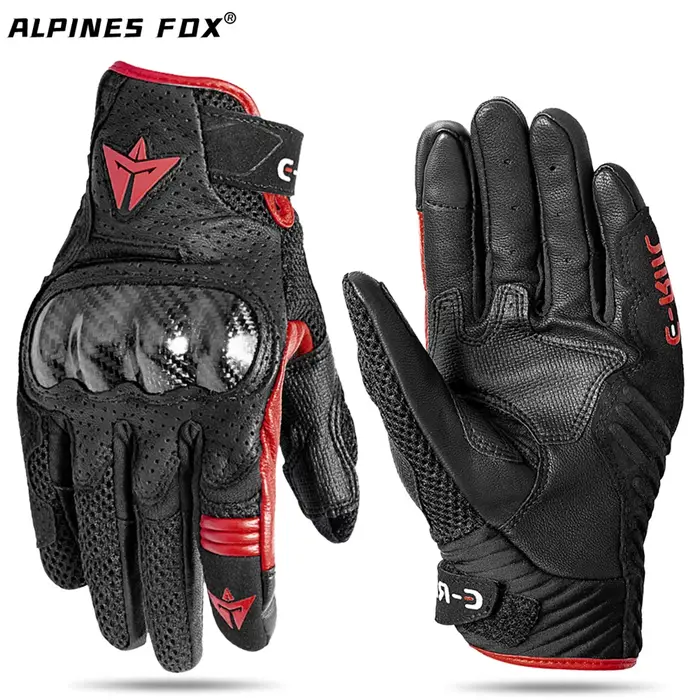 Gants de moto d'été en cuir respirant pour Motocross