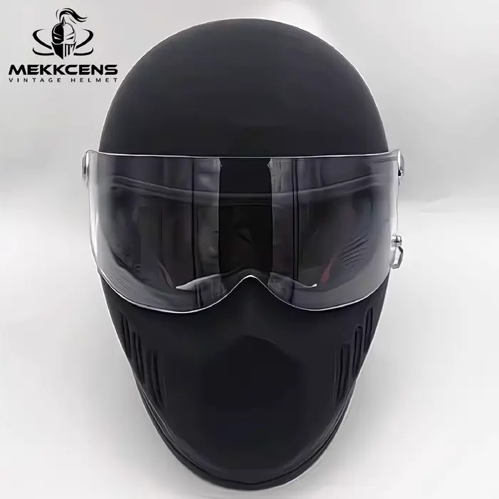 Casque intégral rétro classique en fibre de verre haute résistance, pour casques de protection de mo
