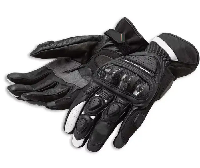 Gants de Moto de sport C2 pour Ducati, en cuir de vache, en fibre de carbone, pour hommes et femmes,