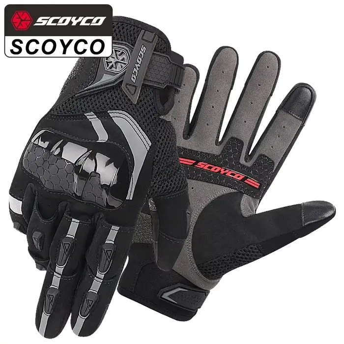 SCOYCO gants de moto hommes femmes été respirant doigt complet