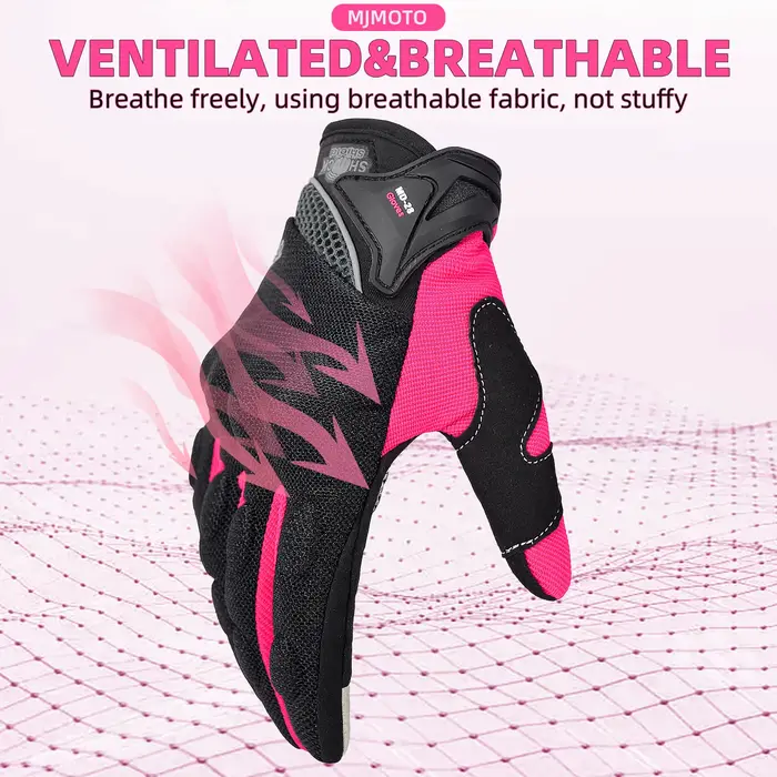 Gants de Moto rose pour femmes