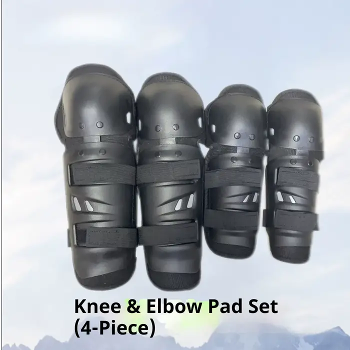 Ensemble quatre pièces de protections pour genoux et coudes de moto tout-terrain de compétition à tê