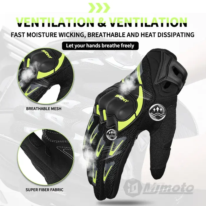 Suomy gants de Moto été maille respirant gants de Moto hommes femmes écran tactile gants de Motocros