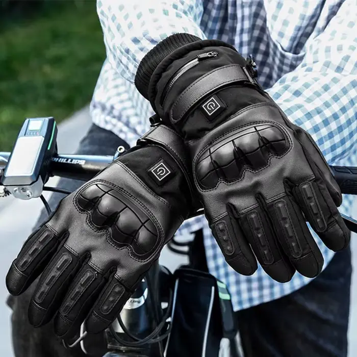 Gants chauffants d'hiver pour motards