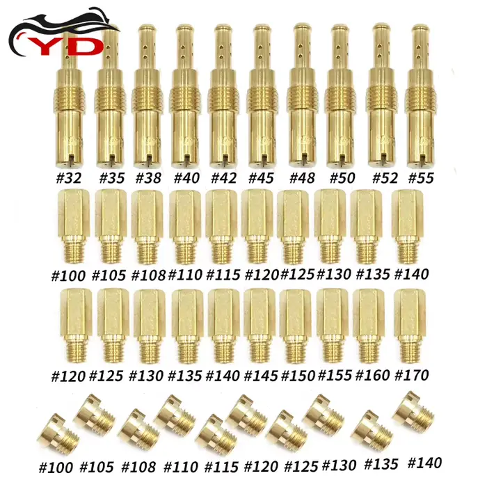 Kit de Jets principaux de carburateur de moto, Jets pilotes lents pour PWK Keihin OKO PWM CVK FCR, e