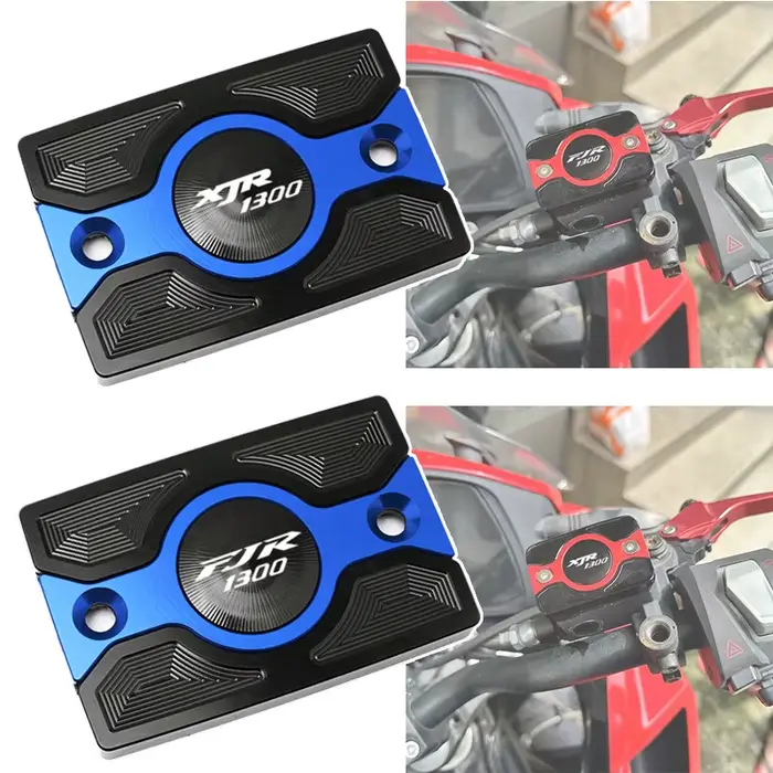 Explosions For YAMAHA XJR1300 FJR1300 FJR XJR 1300 – Accessoires moto en aluminium : Bouchons de réservoir de liquide d'embrayage et de frein avant