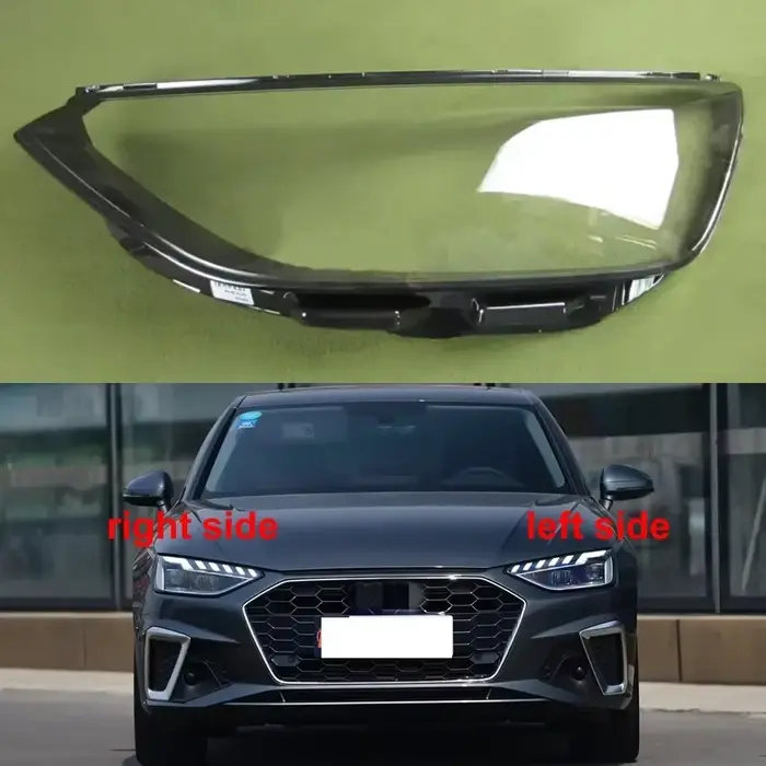 Couvercle de lampe frontale en plexiglas Transparent, pour Audi A4 A4L/S4/RS4 b9pb10 2020 2021