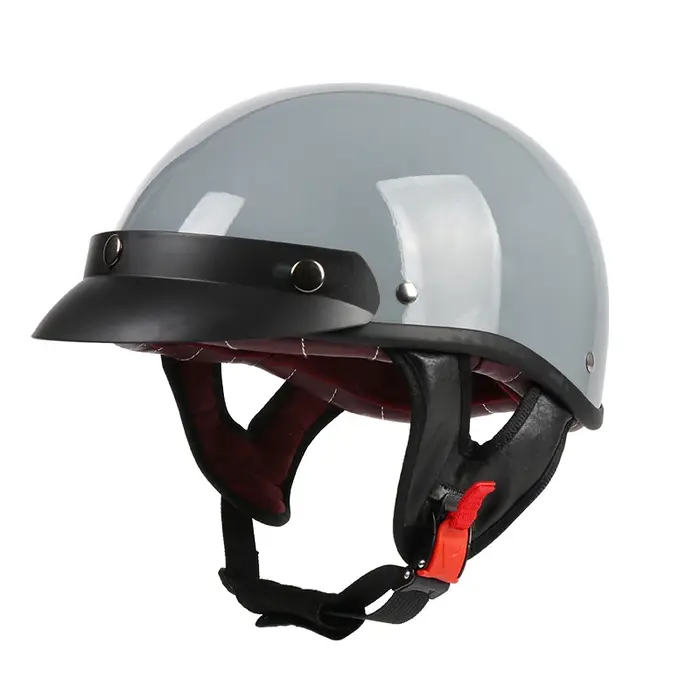Casque de moto rétro – Demi-casque pour cruiser et scooter – Équipement de sécurité pour la conduite