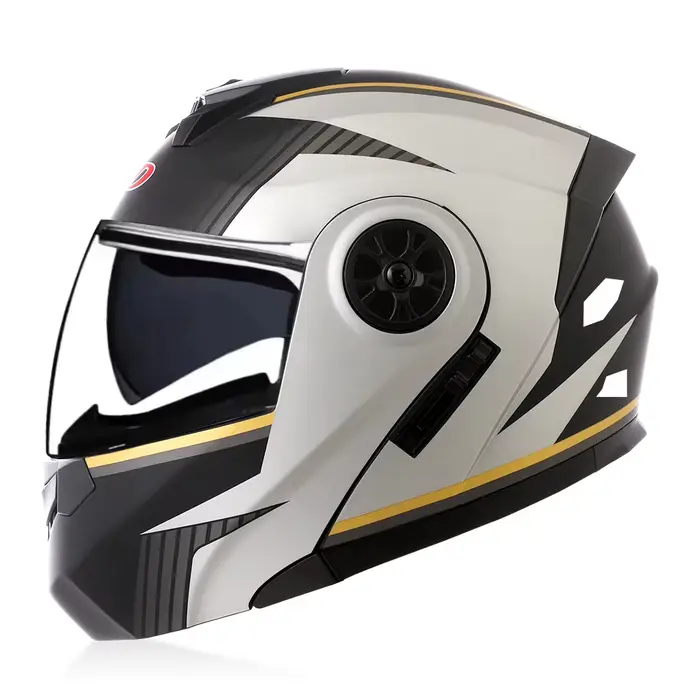 Casque de moto modulaire de haute qualité à visière relevable