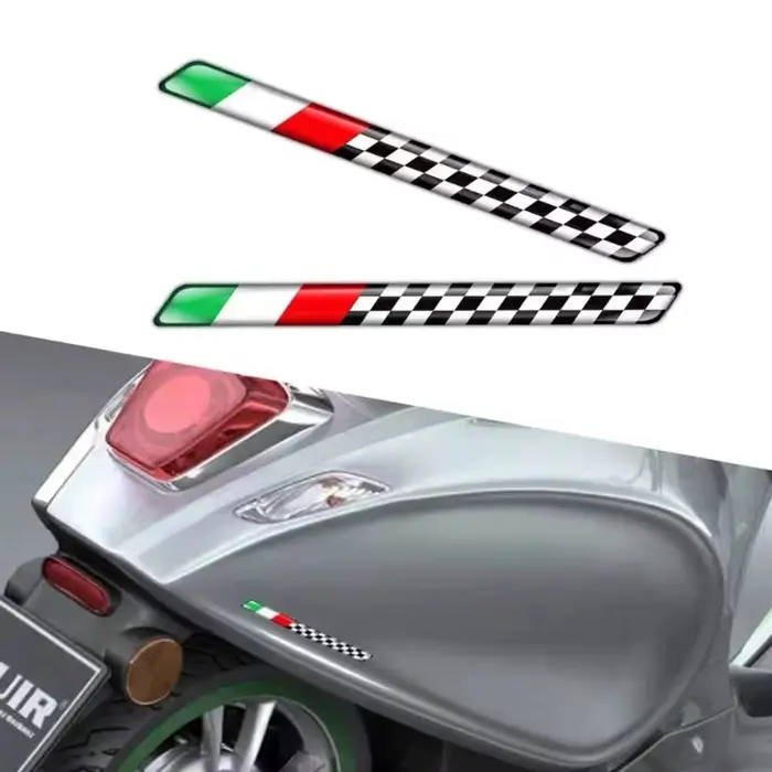 Autocollant 3D en époxy drapeau italien