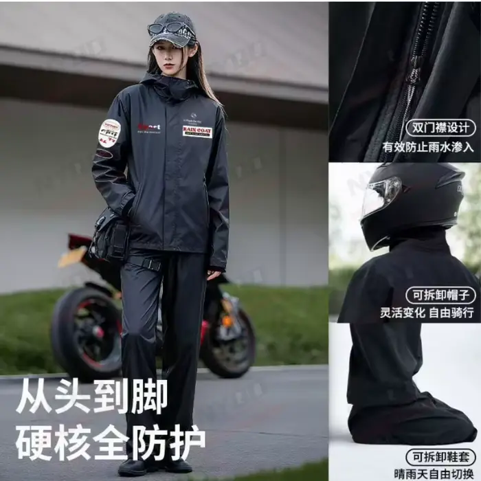 Combinaison de pluie pour moto