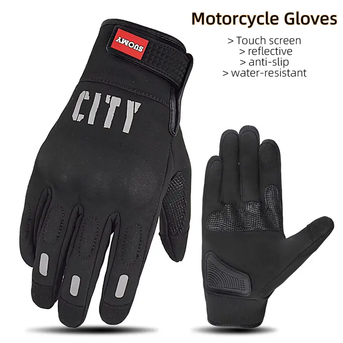 Gants de moto d'équitation de ville pour hommes et femmes, coupe-vent, imperméables, course de vélo 
