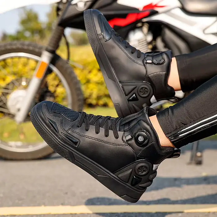 Bottes de moto imperméables pour hommes, chaussures de protection en TPU pour Motocross, bottes d'éq