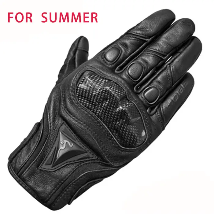 MOGE-Gants de Moto en Cuir Respirant, Fibre de Carbone, Motocross, Fonction Tactile