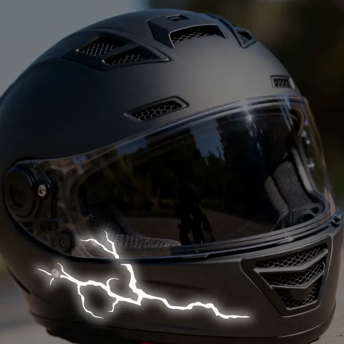 Deux réflecteurs pour casques de moto, version modifiée imperméable, adaptés à l'auto-adhésion sur s