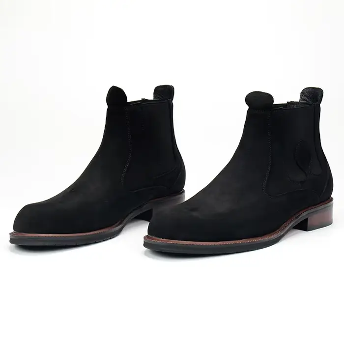 Botte de selle haute en cuir fauve pour hommes, faite à la main, bout pointu, mode britannique, qual