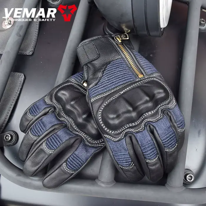 Vemar-Gants de Moto en Peau de Chèvre