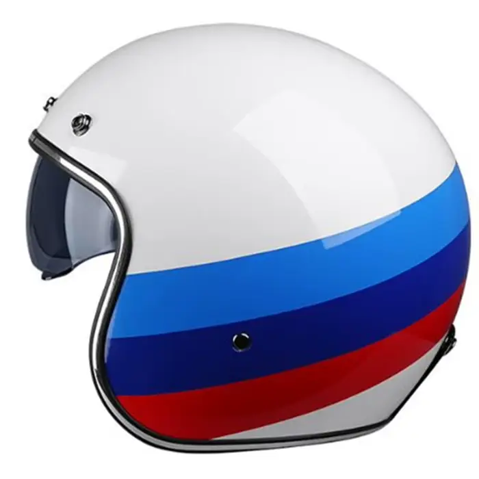 VOSS – casque ouvert pour Moto Style coréen, rétro, léger, Scooter, café Racer, Chopper, 3/4