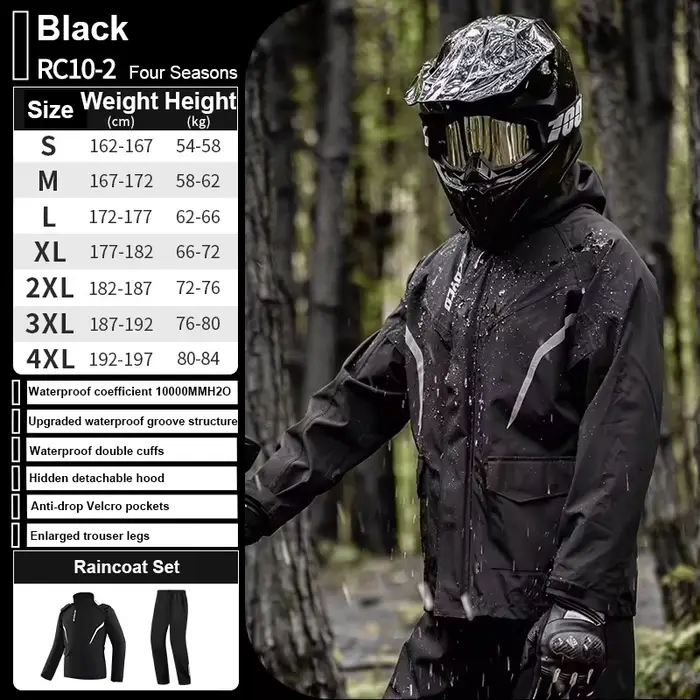 SCOYCO moto imperméable costume hommes prévention des tempêtes de pluie fendu veste de pluie pantalo