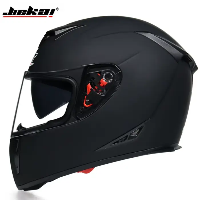 Casque intégral de moto à double lentille, casque de course à dégagement rapide, accessoires de moto