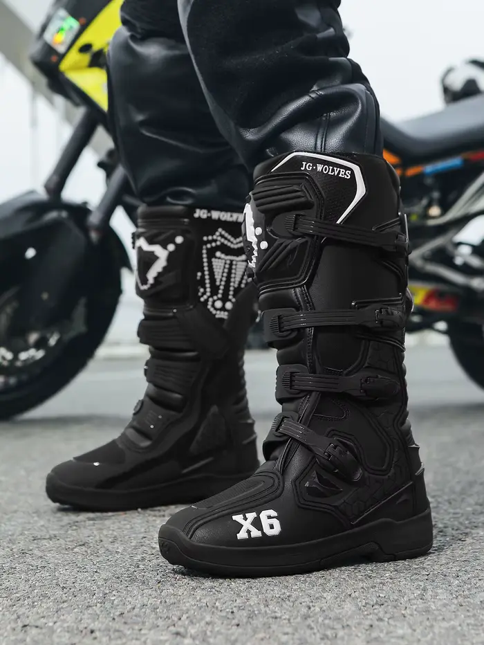 Botte de Moto hommes femmes équitation mi-mollet cheville chaussures de protection Moto équipement d