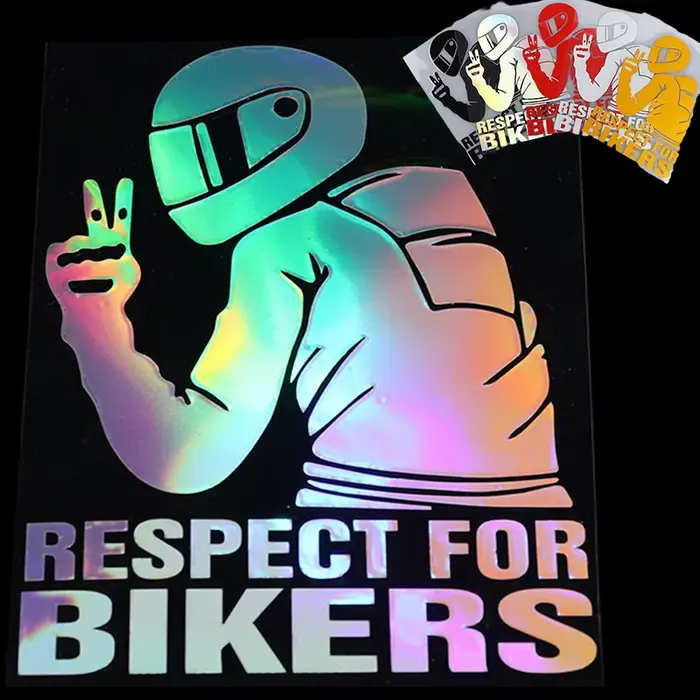 Autocollant imperméable en vinyle 3D pour moto, décalcomanie réflecteur, casque de coulée, voiture, 