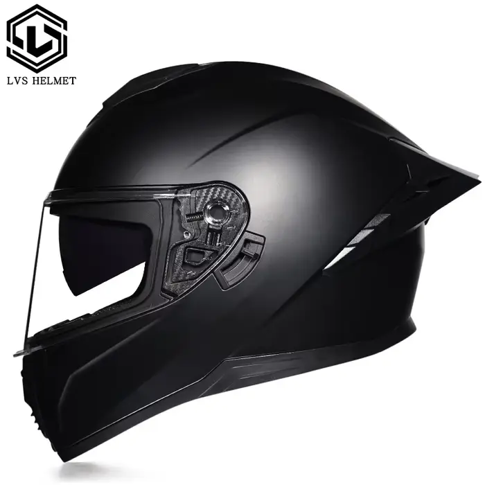 Casque de moto intégral approuvé par le DOT pour hommes et femmes, casque d'équitation à grande queu