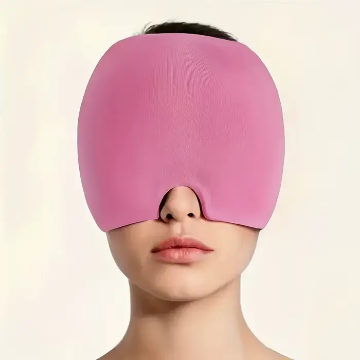 Refroidissement |   Masque oculaire rafraîchissant en gel pour la migraine, 1 couche, 200g, Bonnet a