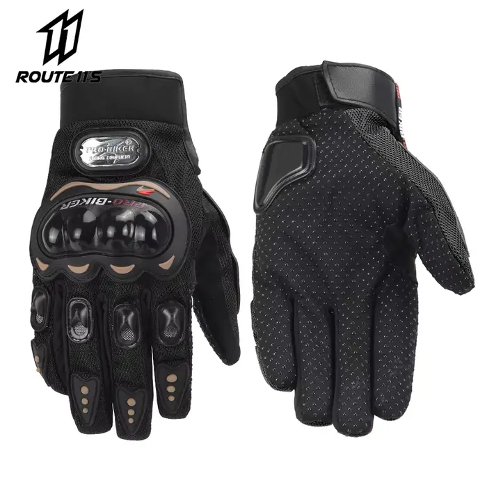 Masontex-Gants de Moto en Fibre de Carbone à Doigt Complet, pour Motocross, Écran Tactile, Respirant