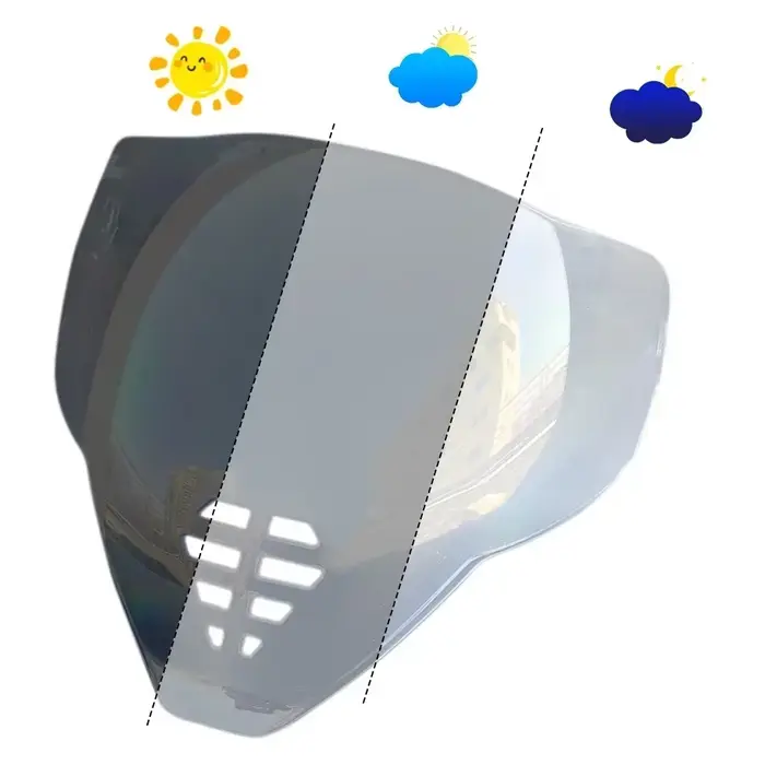 Visière de casque photochromique pour icône Airflite, bouclier d'objectif de moto, viseur en verre, 