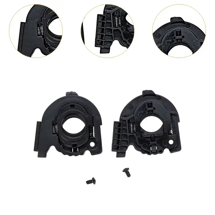 Base de visière de casque en plastique robuste, paire de mécanismes de visière de remplacement profe