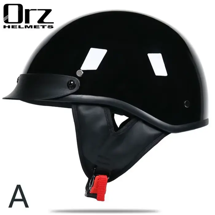 Casque de moto certifié DOT demi-casque de moto Anti-chute demi-casque d'équitation hommes