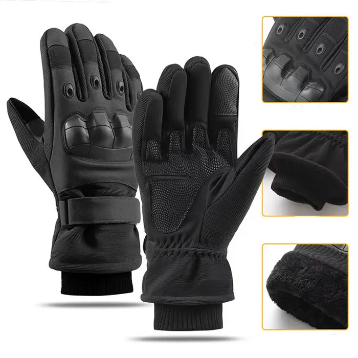 Gants de moto résistants au froid d'hiver gant militaire doigt complet Sport de plein air Guantes Pa