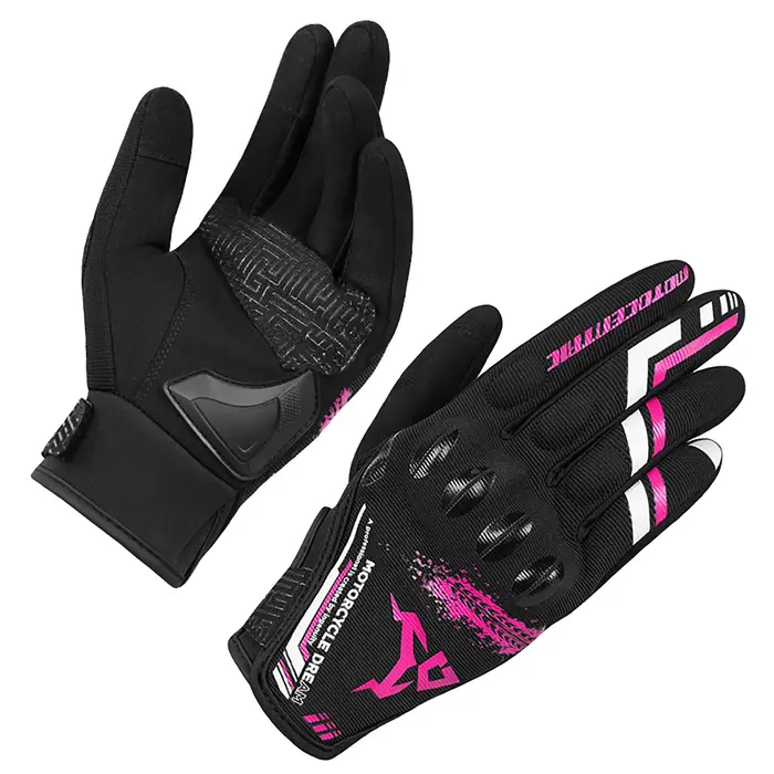 Gants de moto d'été respirants au toucher pour femmes, gants de Motocross roses pour BMX ATV vtt cyc