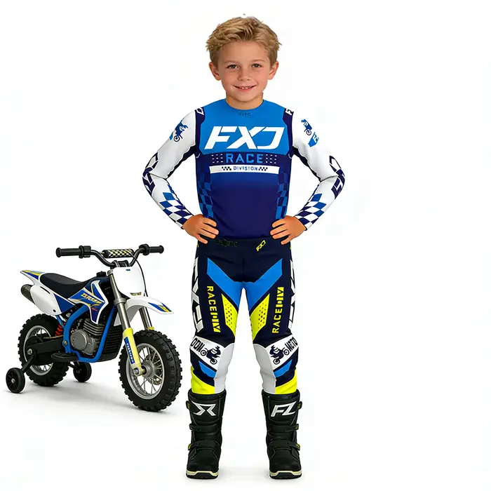 Ensemble motocross enfant : maillot et pantalon de moto
