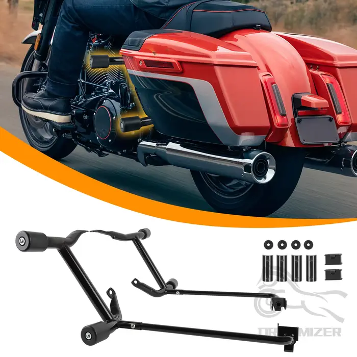 Barre de protection arrière pour guidon de moto, sacoches de selle, barre anti-chute pour Harley Str