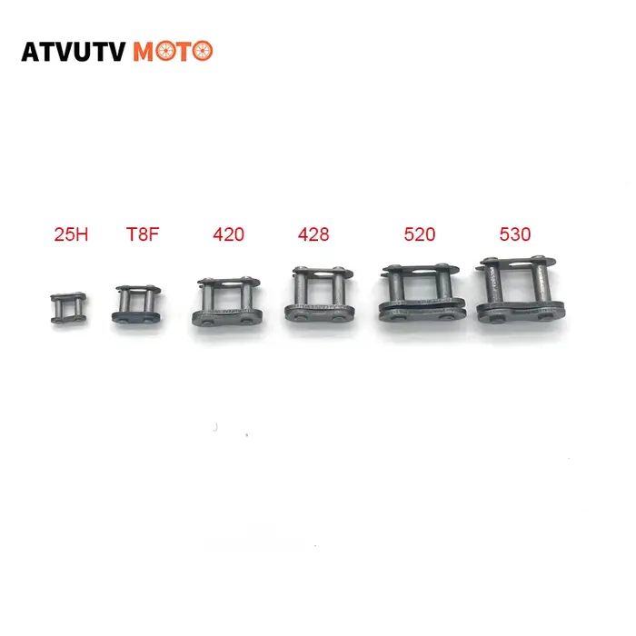 1 pièces 25H T8F 420 428 520 530 moto lien de chaîne de rechange connecteur de chaîne à maillons pri