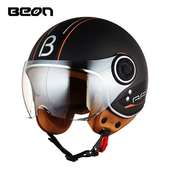 Capacete BEON 110B casque de moto à visage ouvert beon moto casco Jet casques rétro Vintage scooter 