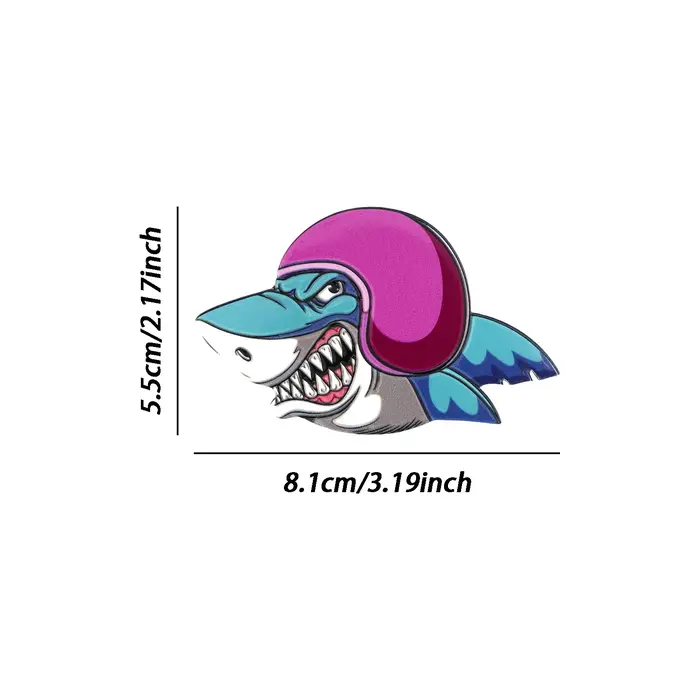 1 pièce d'emblèmes de casque 3D en forme de requin, articles décoratifs. Convient pour décorer l'arrière des voitures, des camions et des SUV, imperméable