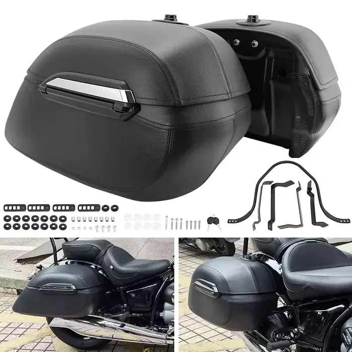 Sacoches élaborées étanches avec serrure pour moto, sacoche latérale universelle, Harley, BMW, Kawas