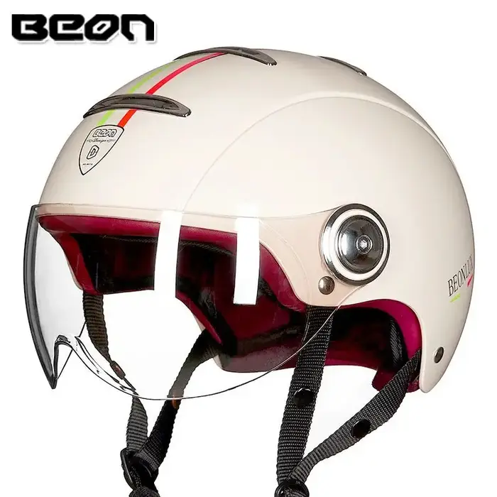 Casque de moto BEON B103 unisexe, demi-casque quatre saisons, casque de sécurité pour véhicule élect
