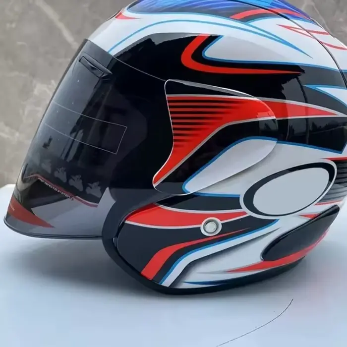 Pedrosa-Demi-casque bleu Ram3 GP pour hommes et femmes