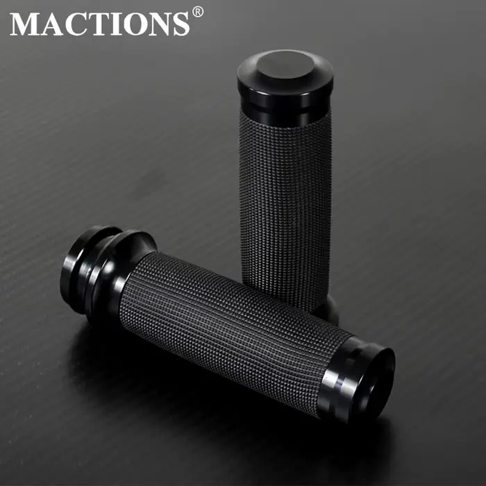 Poignées électroniques de moto 1 "25mm poignées noires pour Harley Touring Road King Glide FLHR brea