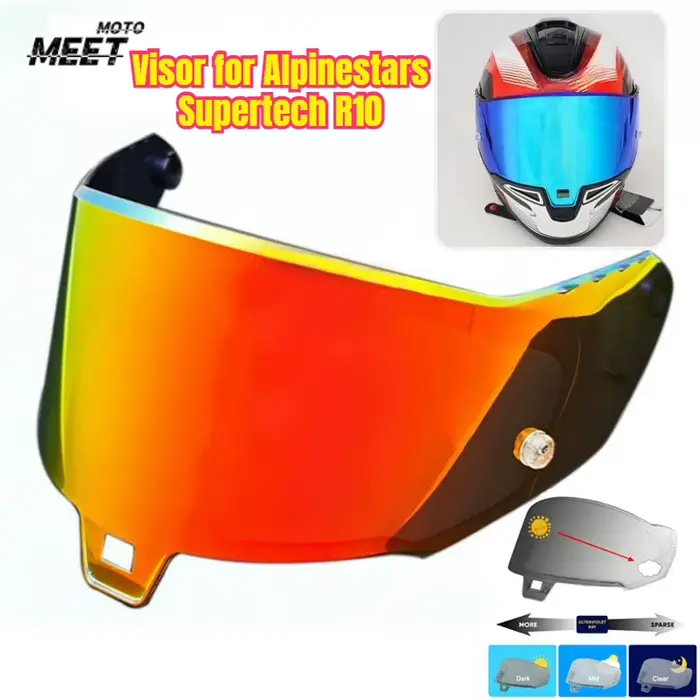 Visière de casque R10 pour casque de moto Alpinestars Supertech R10