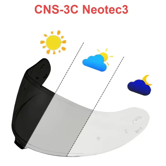 Lentilles photochromiques, lentille de protection de casque pour SHOEI Neotec 3 CNS-3C