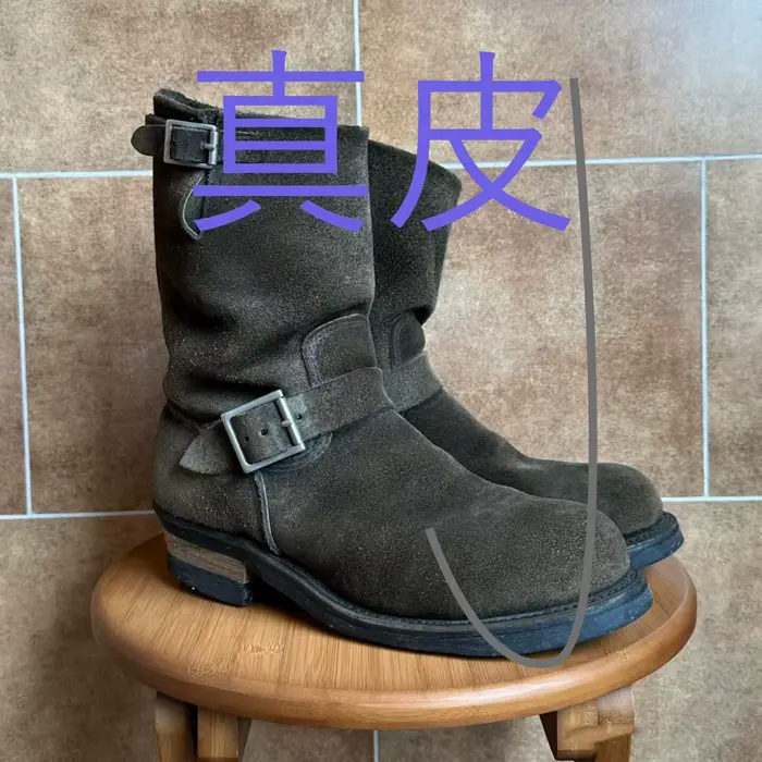 Bottes de moto en cuir véritable pour hommes, faites à la main, mi-mollet, avec boucle métallique, c