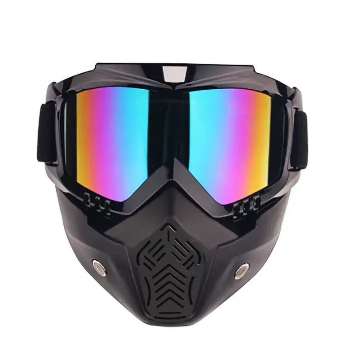 Nouveau chaud Vintage moto requin casque lunettes Motocross casque lunettes rétro coupe-vent visage 